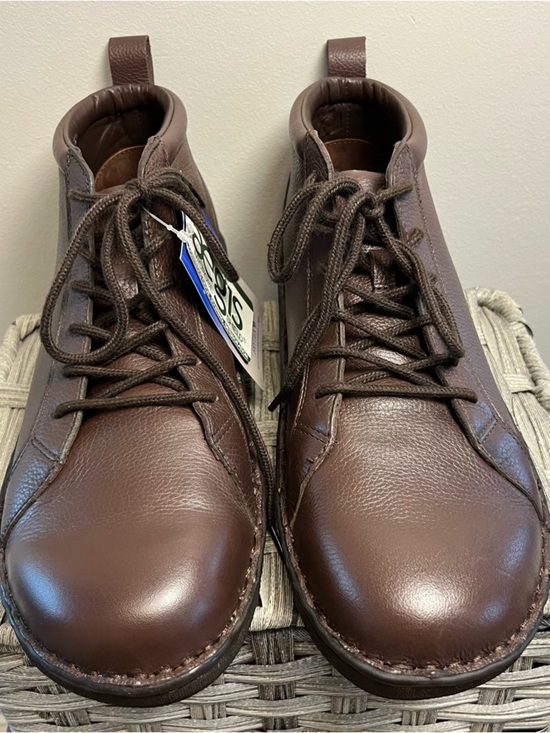 DREW Men’s Therapeutic Comfort Brown Leather Ankle Boots Size 11 Wide New main image 4